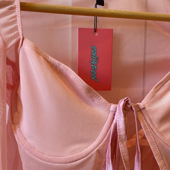 Edikted mesh long sleeve top - Picture 2 of 3